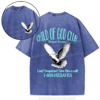Child Of God Club Christian Washed T-Shrit
