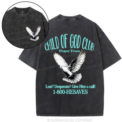 Child Of God Club Christian Washed T-Shrit