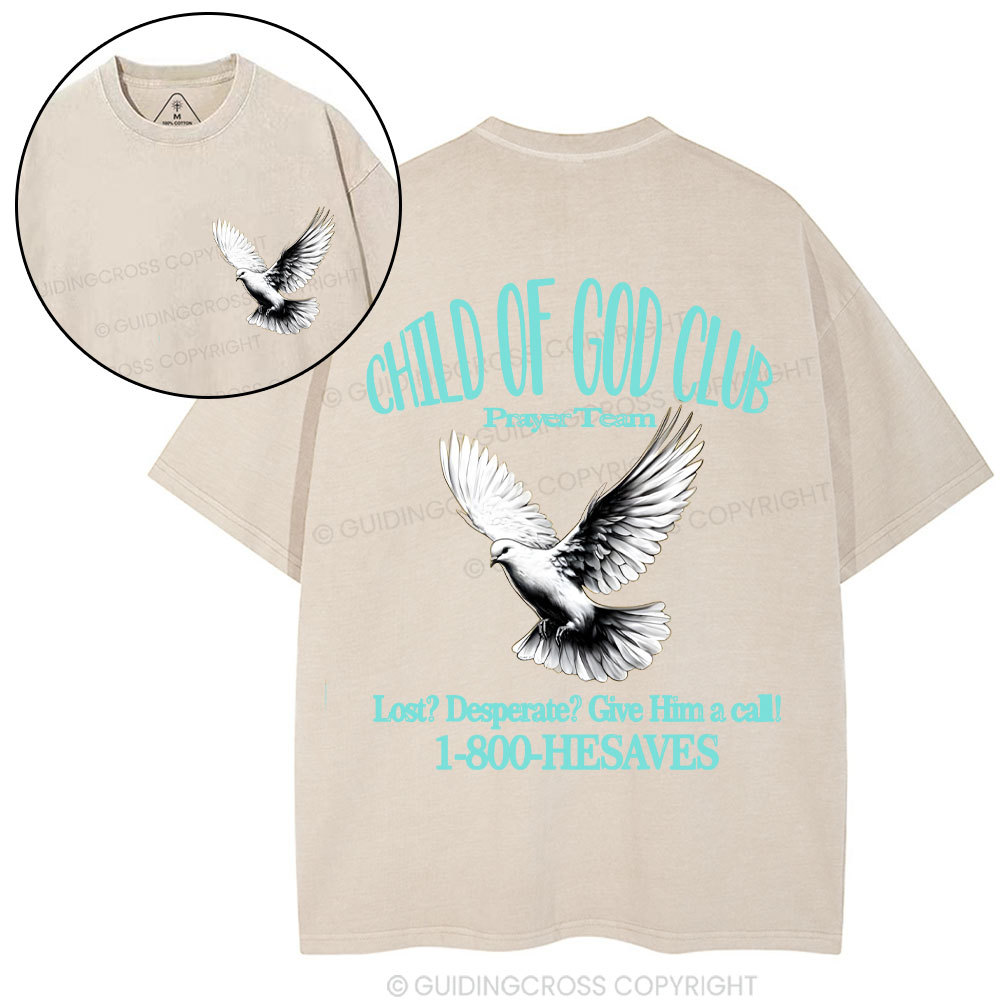 Child Of God Club Christian Washed T-Shrit