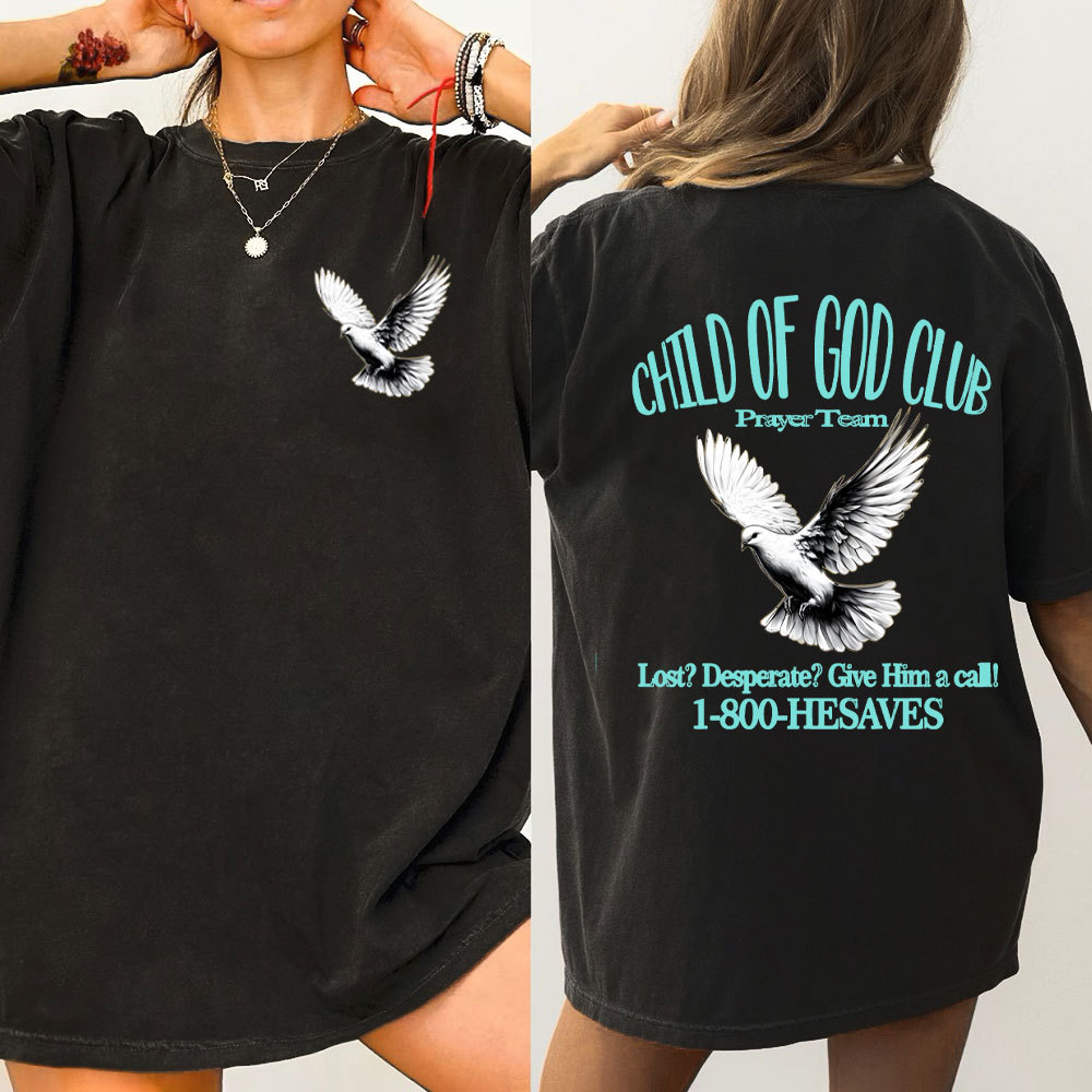 Child Of God Club Christian Washed T-Shrit