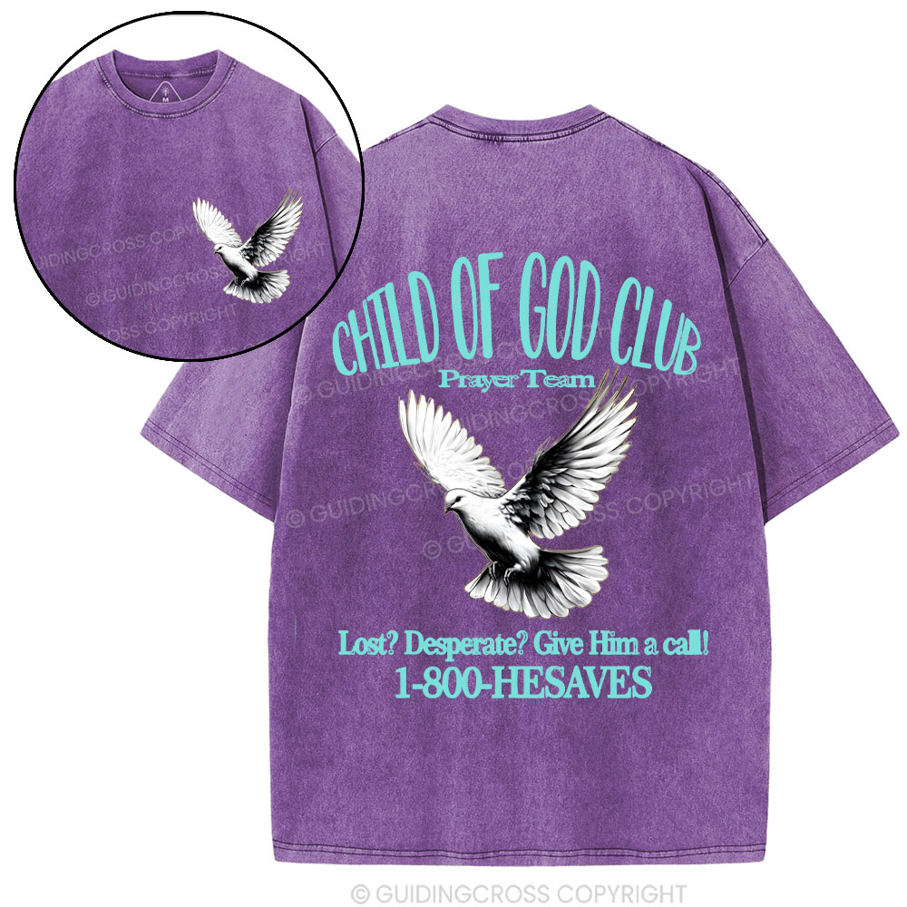 Child Of God Club Christian Washed T-Shrit