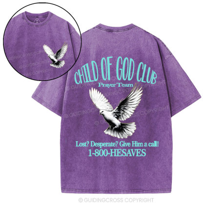 Child Of God Club Christian Washed T-Shrit
