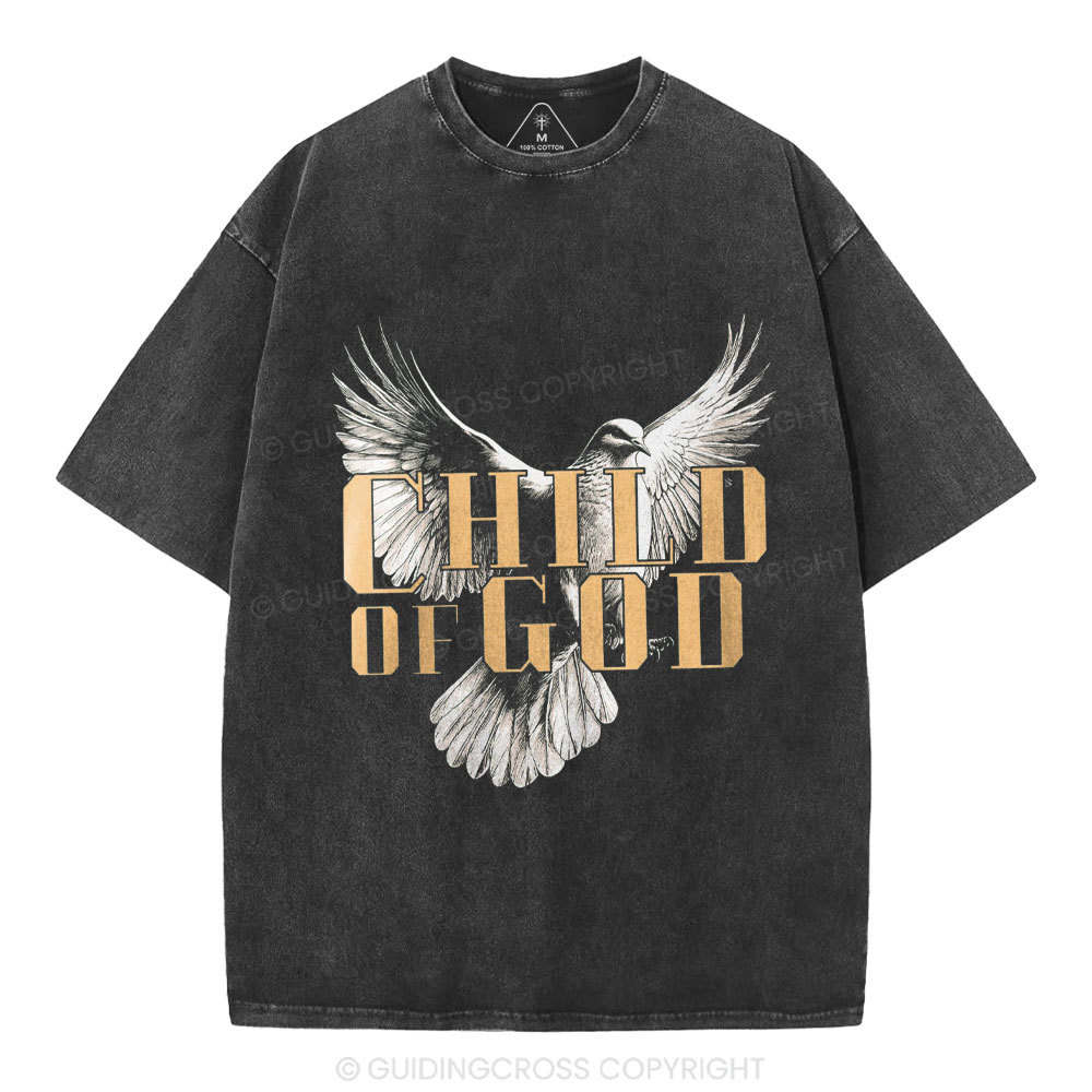 Child Of God Dove Christian Washed T-Shirt