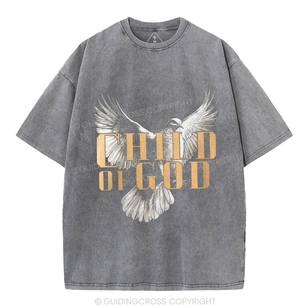 Child Of God Dove Christian Washed T-Shirt