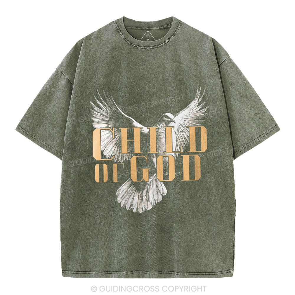 Child Of God Dove Christian Washed T-Shirt