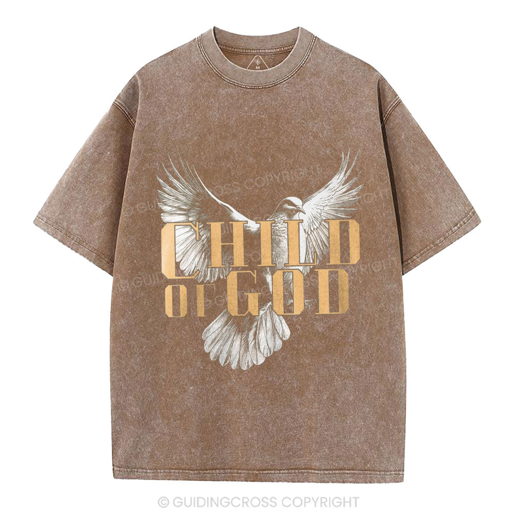 Child Of God Dove Christian Washed T-Shirt