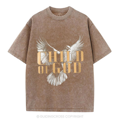 Child Of God Dove Christian Washed T-Shirt