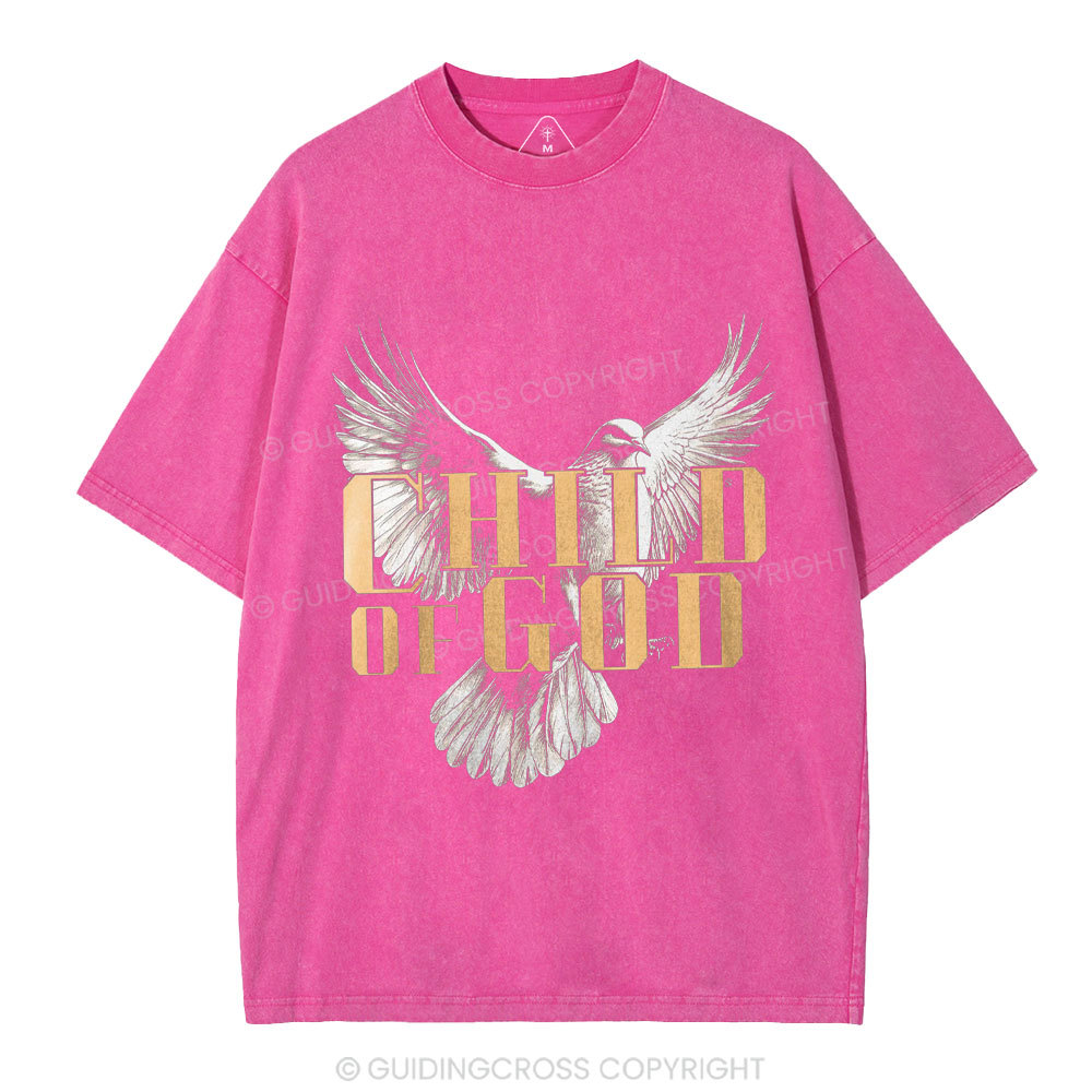 Child Of God Dove Christian Washed T-Shirt