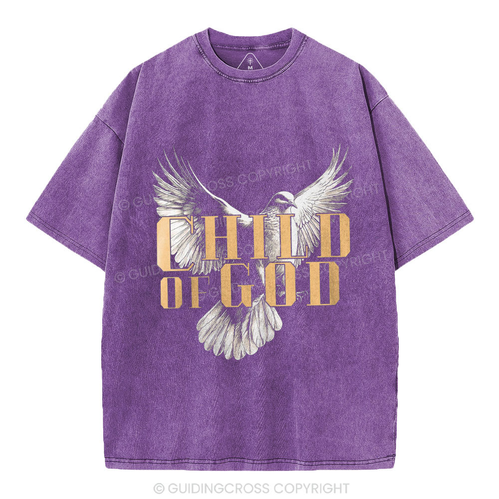 Child Of God Dove Christian Washed T-Shirt