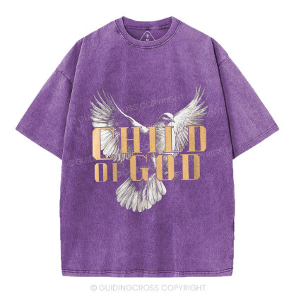 Child Of God Dove Christian Washed T-Shirt