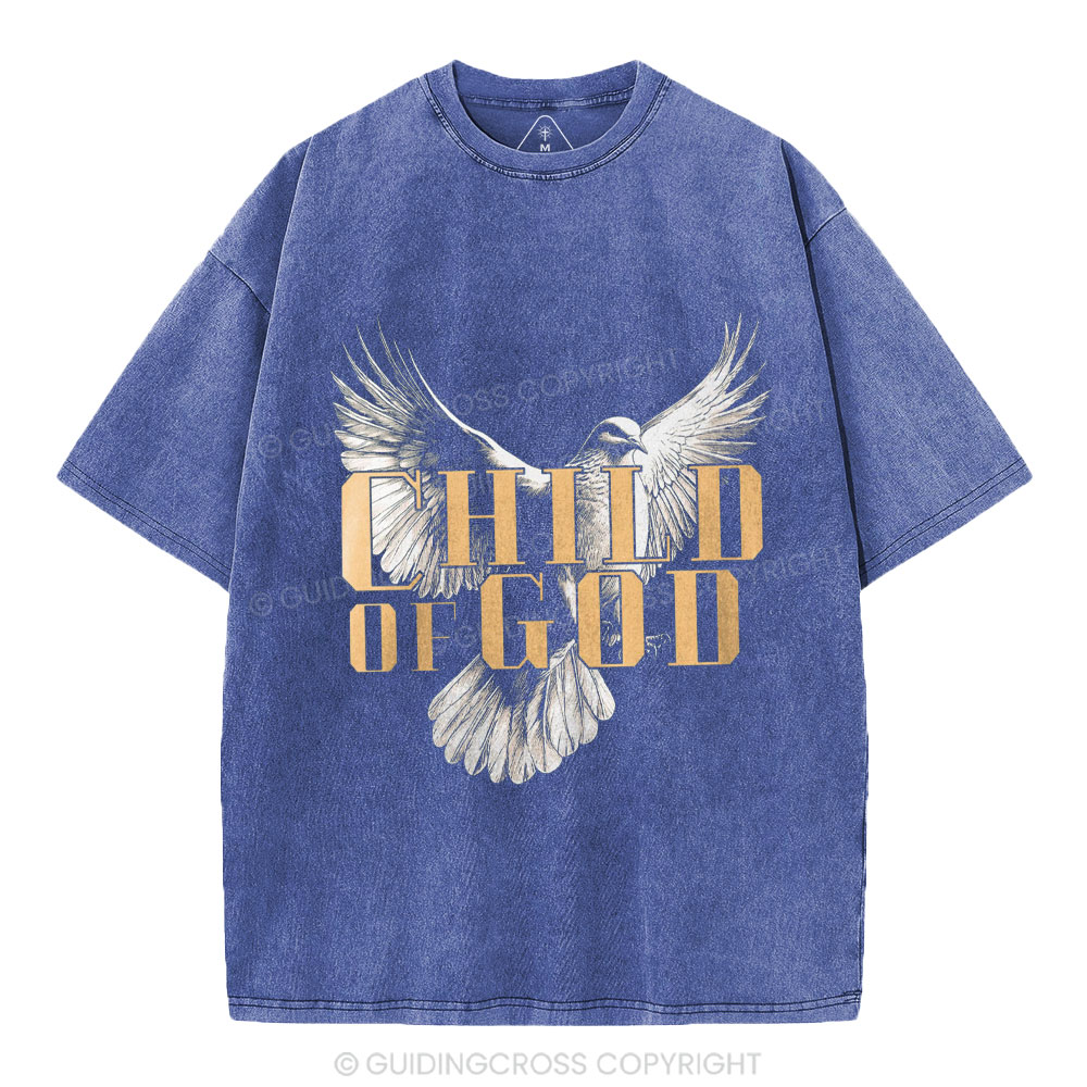 Child Of God Dove Christian Washed T-Shirt