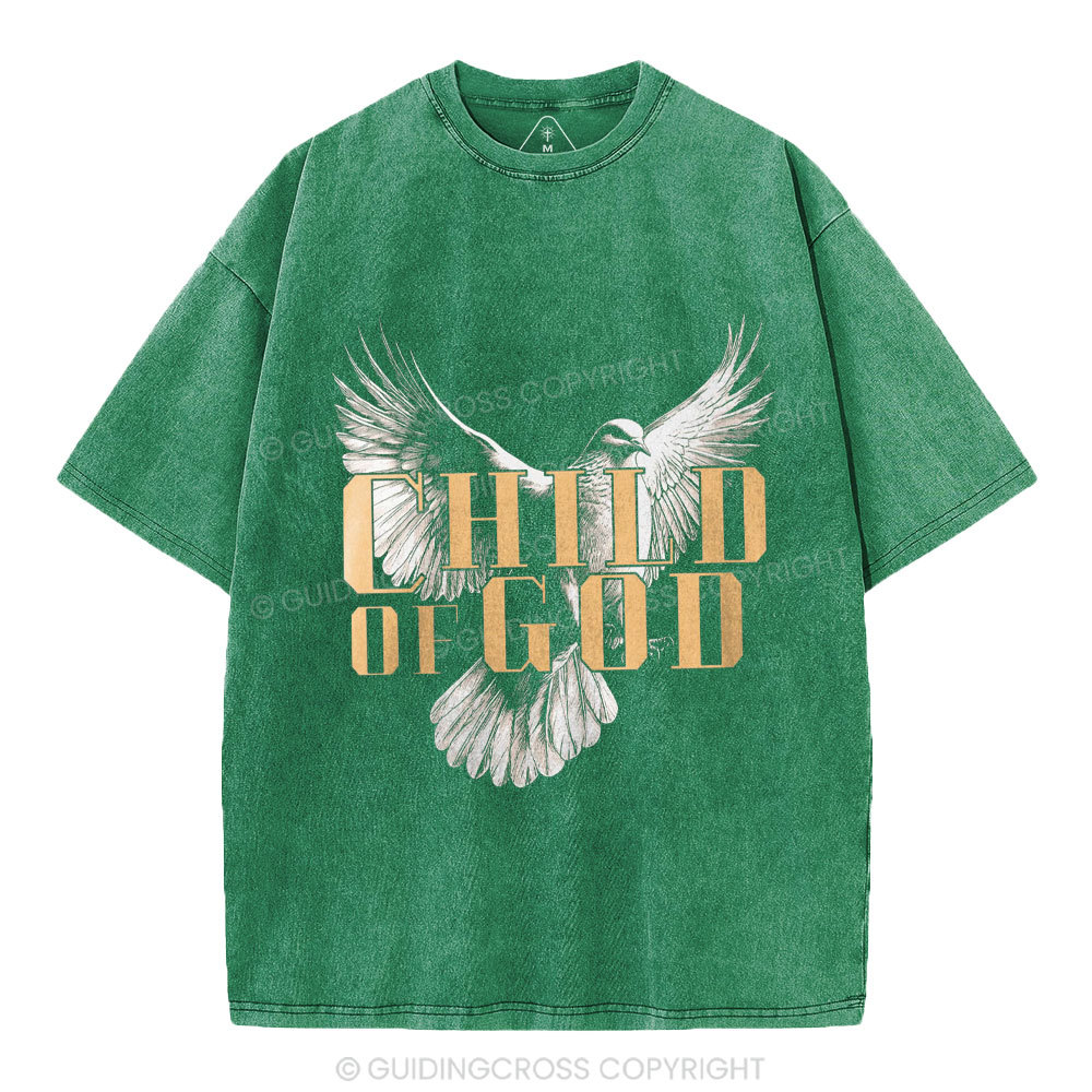 Child Of God Dove Christian Washed T-Shirt