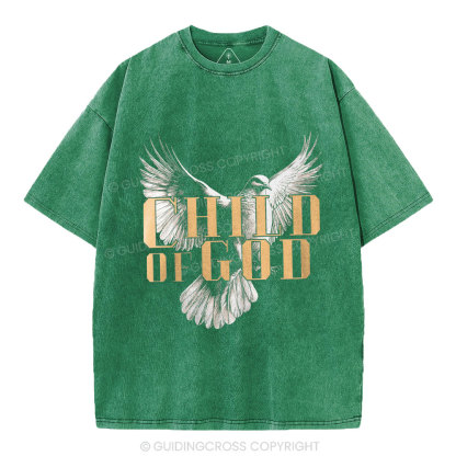 Child Of God Dove Christian Washed T-Shirt