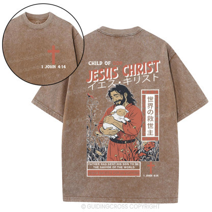 Child Of God Jesus Christ Christian Washed T-Shirt