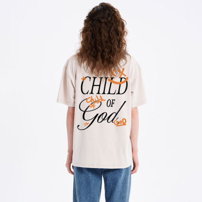 Child Of God Smileface Christian Washed T-Shirt