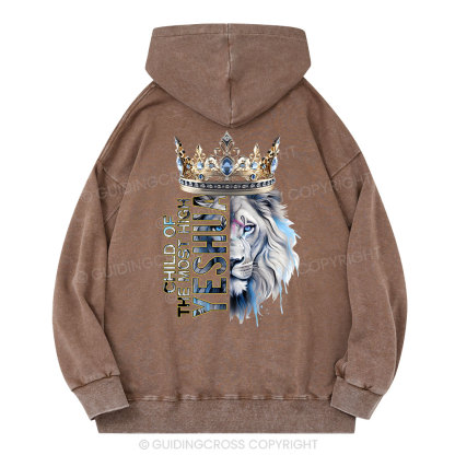 Child Of The Most High Lion Christian Washed Hoodie