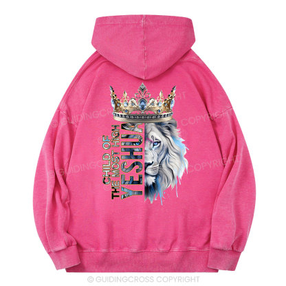Child Of The Most High Lion Christian Washed Hoodie
