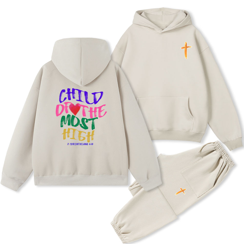 Child Of The Most High Christian Fleece Hoodie Set