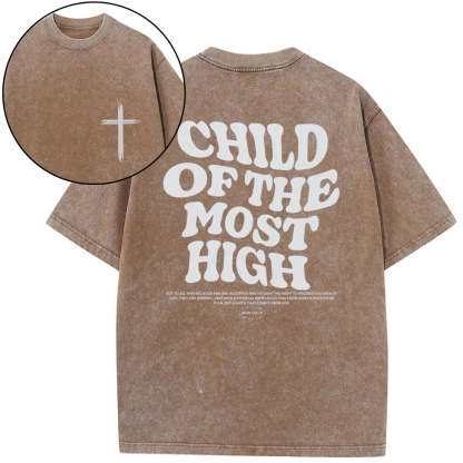 Child of the Most High Christian Washed T-Shirt
