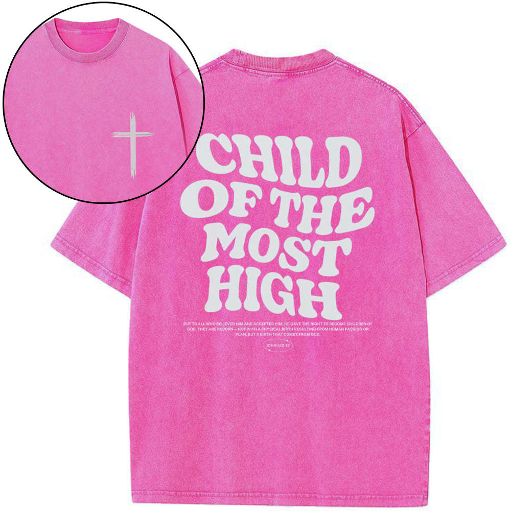 Child of the Most High Christian Washed T-Shirt