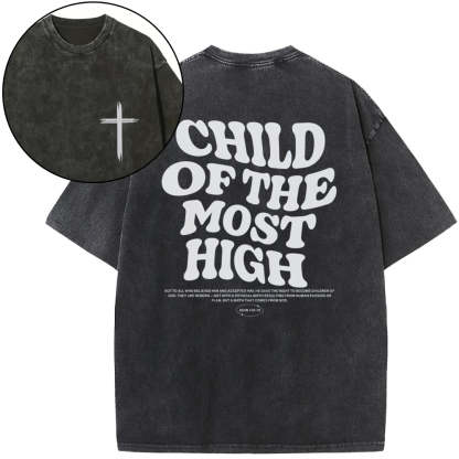 Child of the Most High Christian Washed T-Shirt