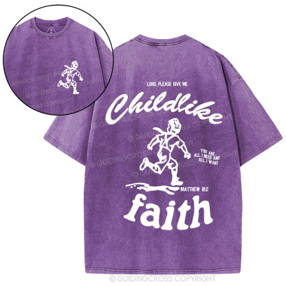Childlike Faith Christian Washed T-Shirt