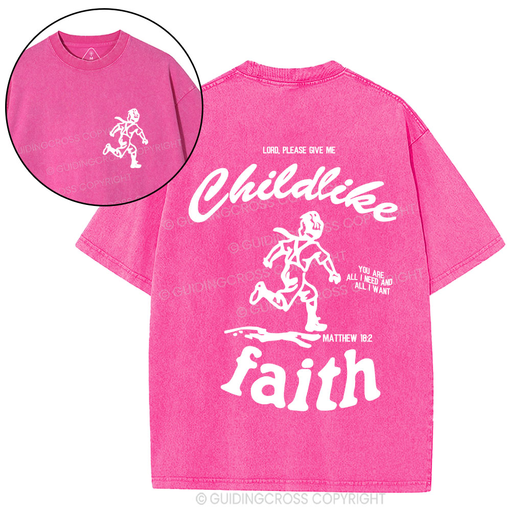 Childlike Faith Christian Washed T-Shirt