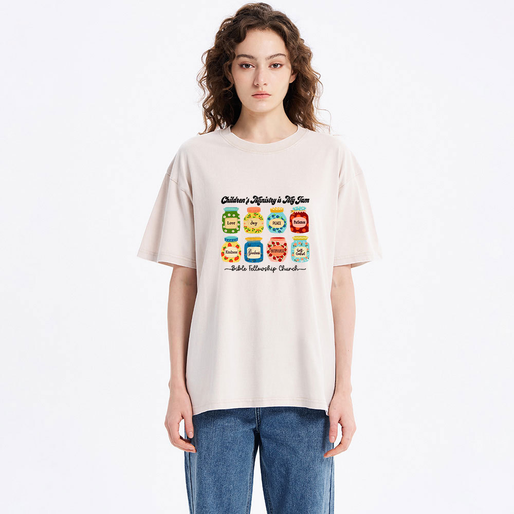 Personalized Children’s Ministry Is My Jam Christian Washed T-Shirt
