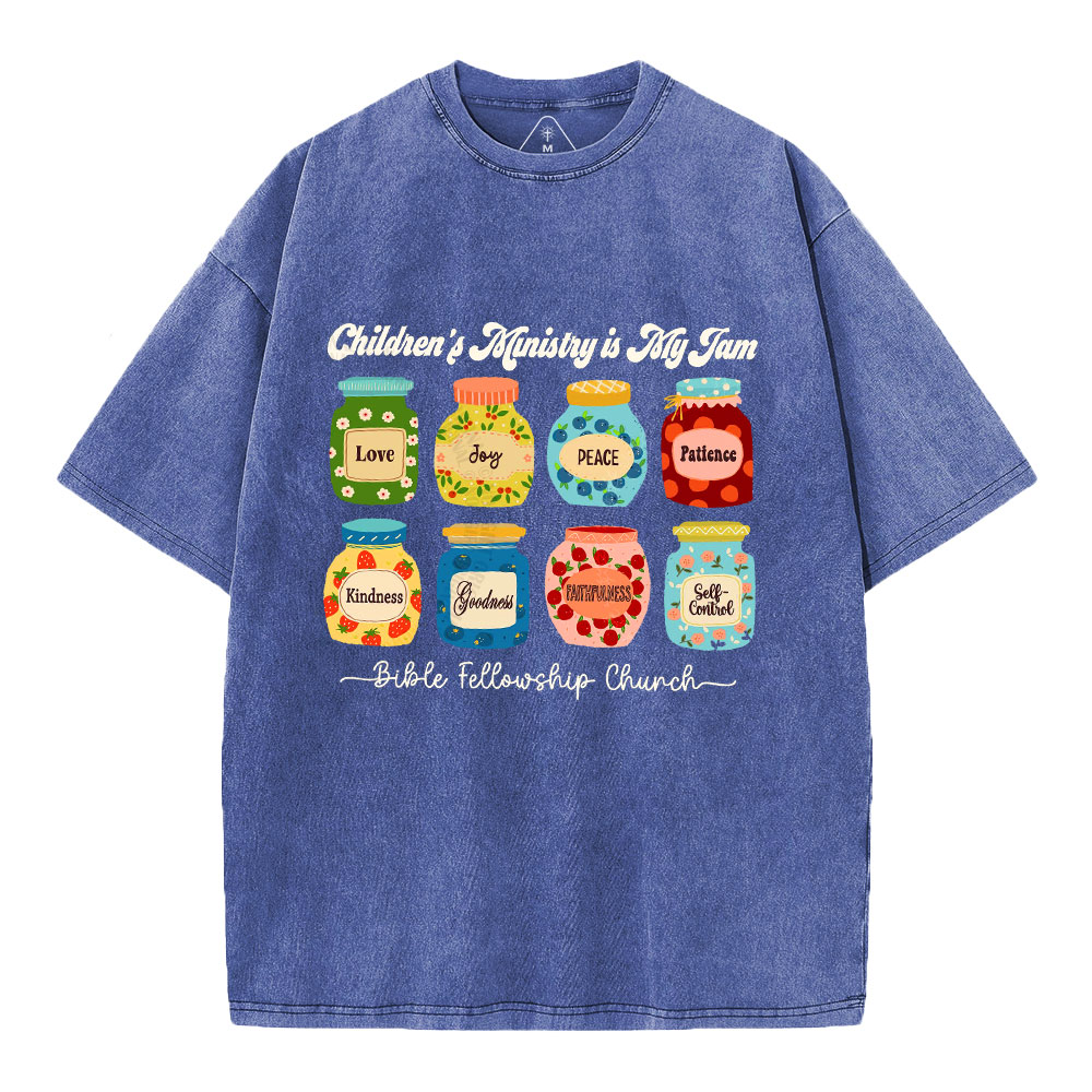 Personalized Children’s Ministry Is My Jam Christian Washed T-Shirt