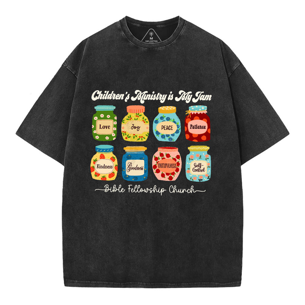 Personalized Children’s Ministry Is My Jam Christian Washed T-Shirt