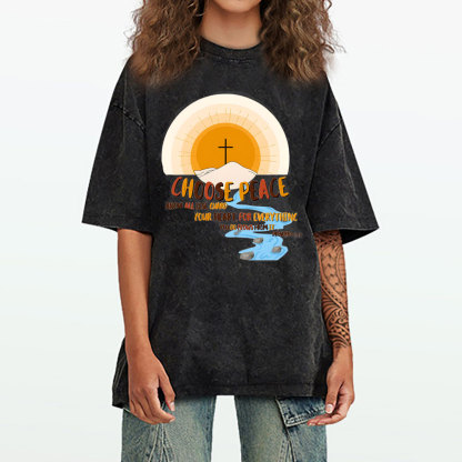 Choose Peace Christian Washed T-Shirt