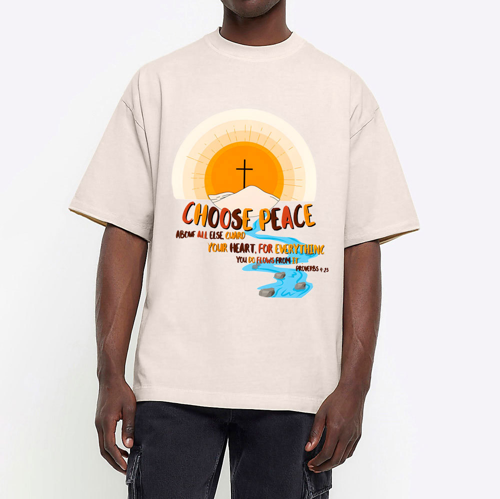Choose Peace Christian Washed T-Shirt