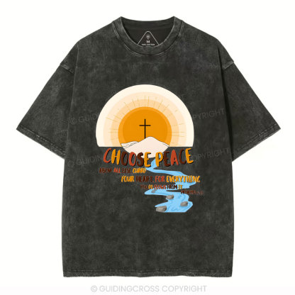 Choose Peace Christian Washed T-Shirt