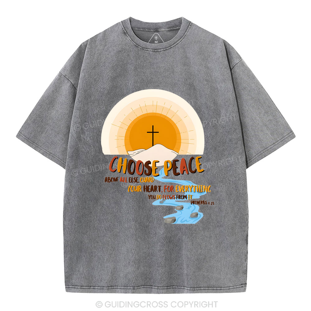 Choose Peace Christian Washed T-Shirt