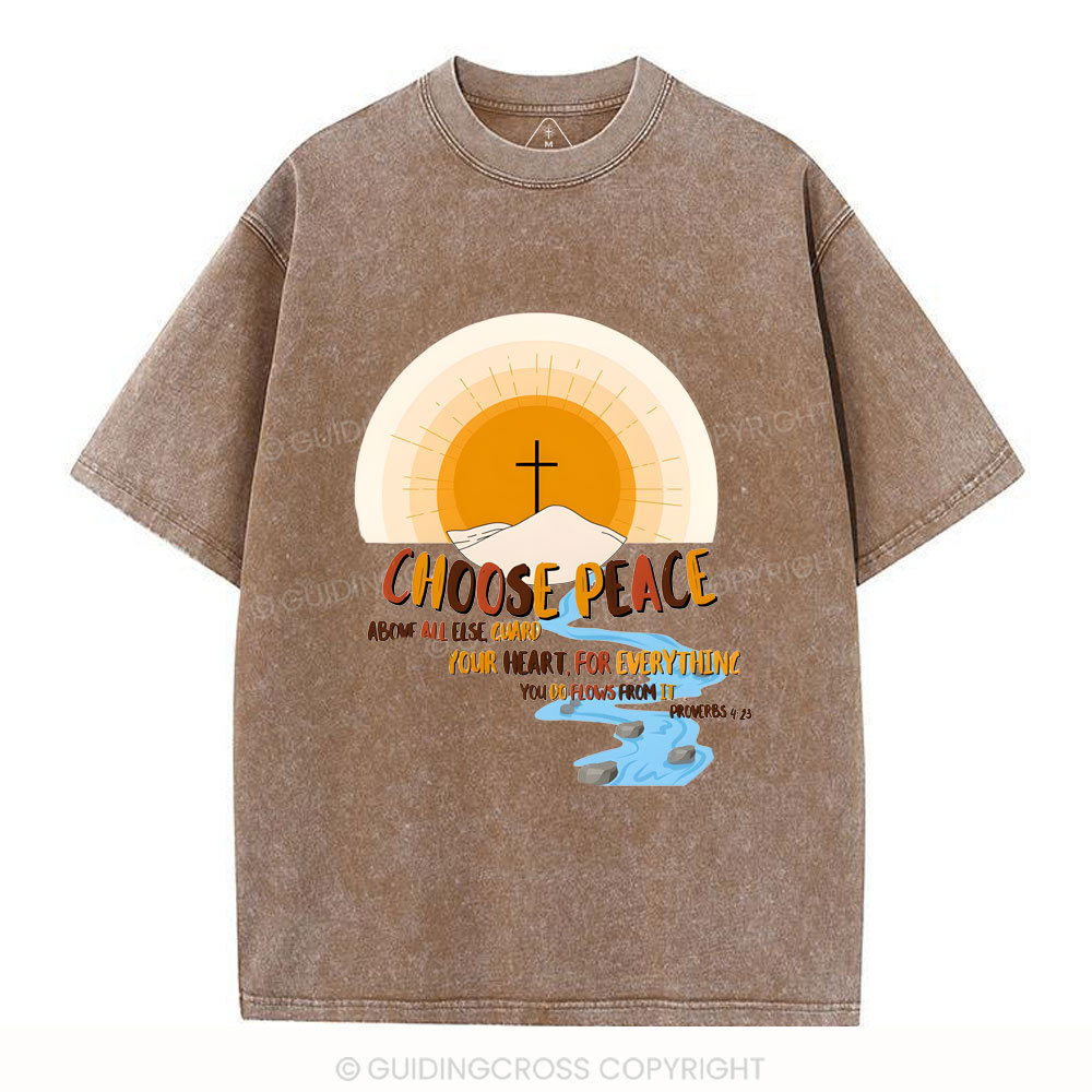 Choose Peace Christian Washed T-Shirt
