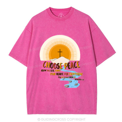 Choose Peace Christian Washed T-Shirt