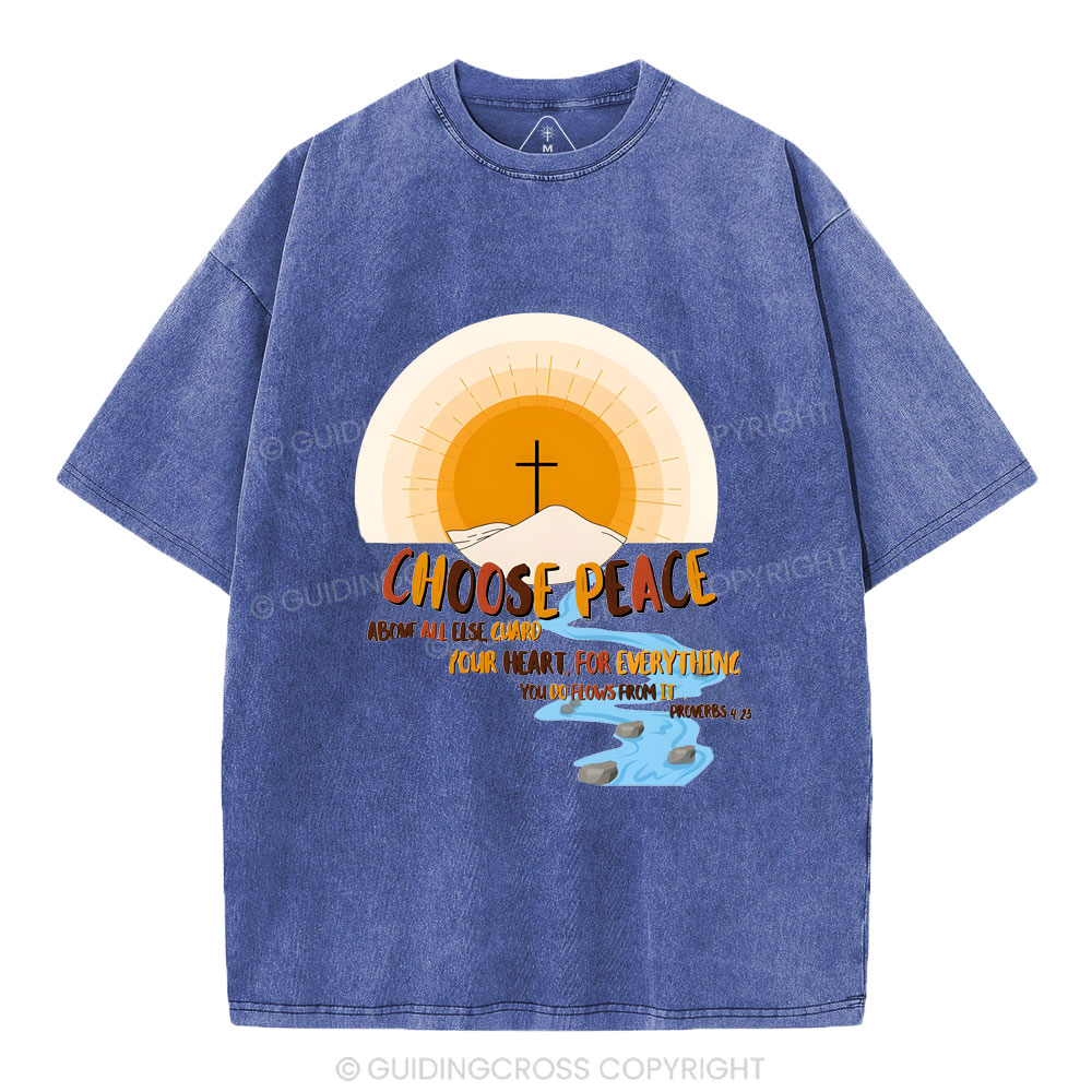 Choose Peace Christian Washed T-Shirt