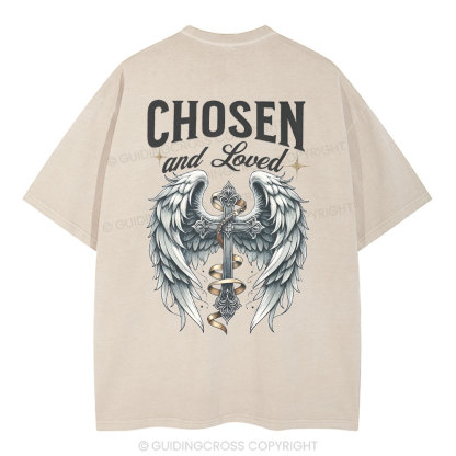 Chosen And love Christian Washed T-Shirt