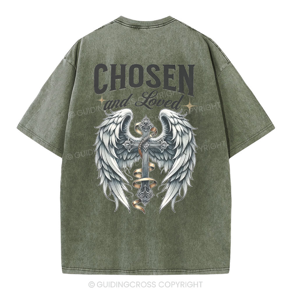 Chosen And love Christian Washed T-Shirt