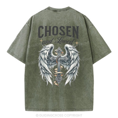 Chosen And love Christian Washed T-Shirt