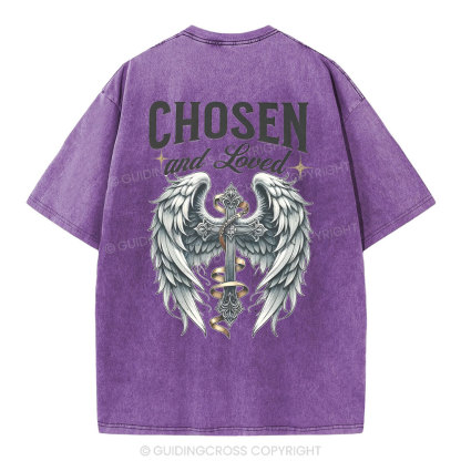 Chosen And love Christian Washed T-Shirt