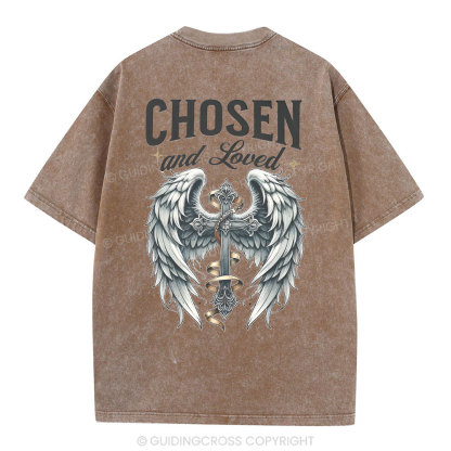 Chosen And love Christian Washed T-Shirt