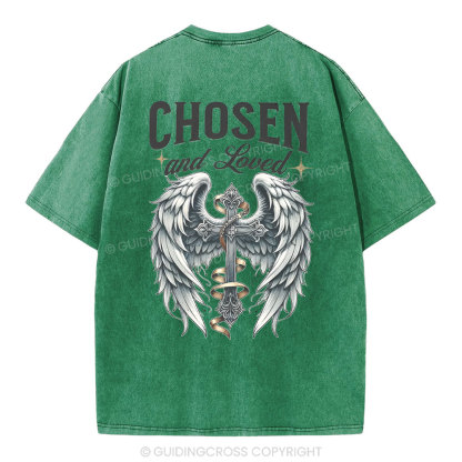 Chosen And love Christian Washed T-Shirt