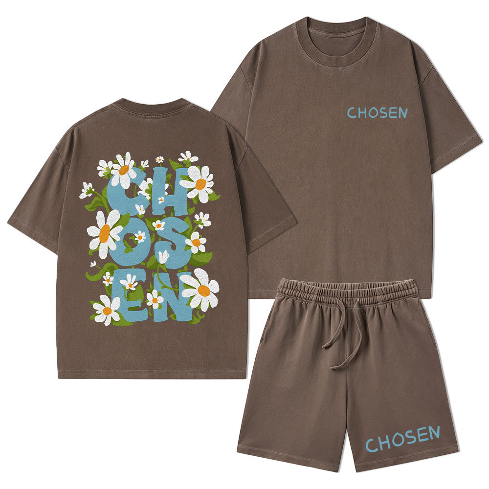 Chosen Christian Washed T-Shirt & Shorts
