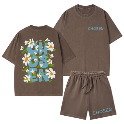Chosen Christian Washed T-Shirt & Shorts