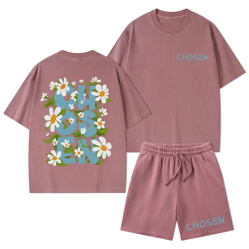 Chosen Christian Washed T-Shirt & Shorts