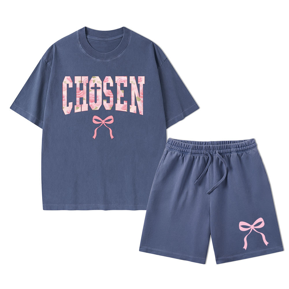 Chosen Christian Washed T-Shirt & Shorts