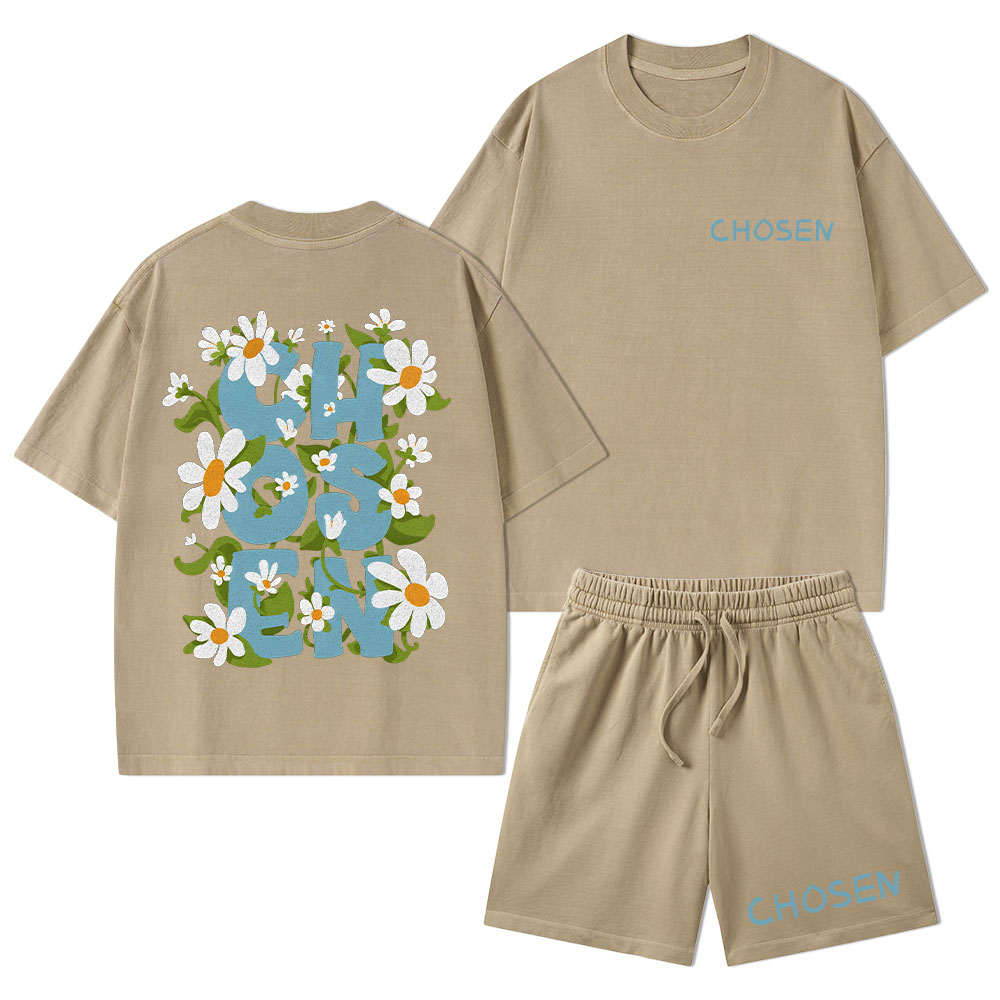 Chosen Christian Washed T-Shirt & Shorts