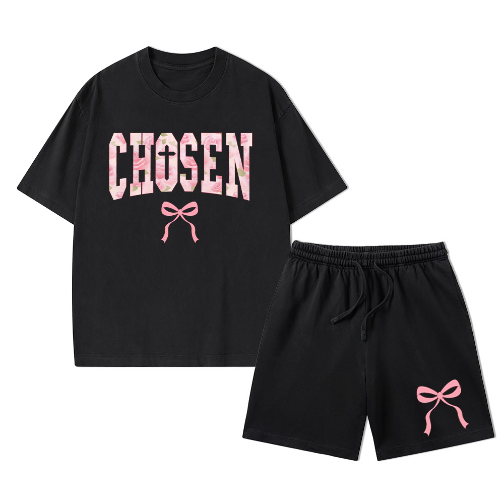 Chosen Christian Washed T-Shirt & Shorts