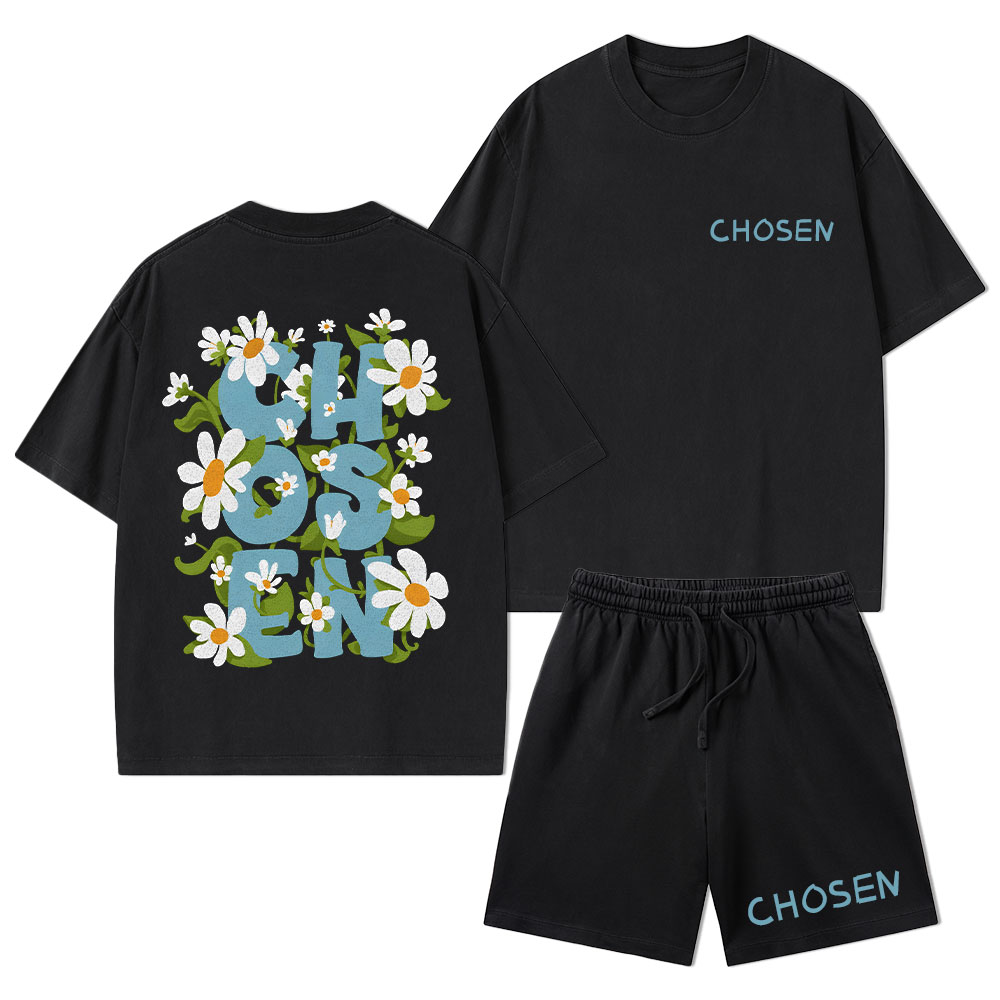 Chosen Christian Washed T-Shirt & Shorts